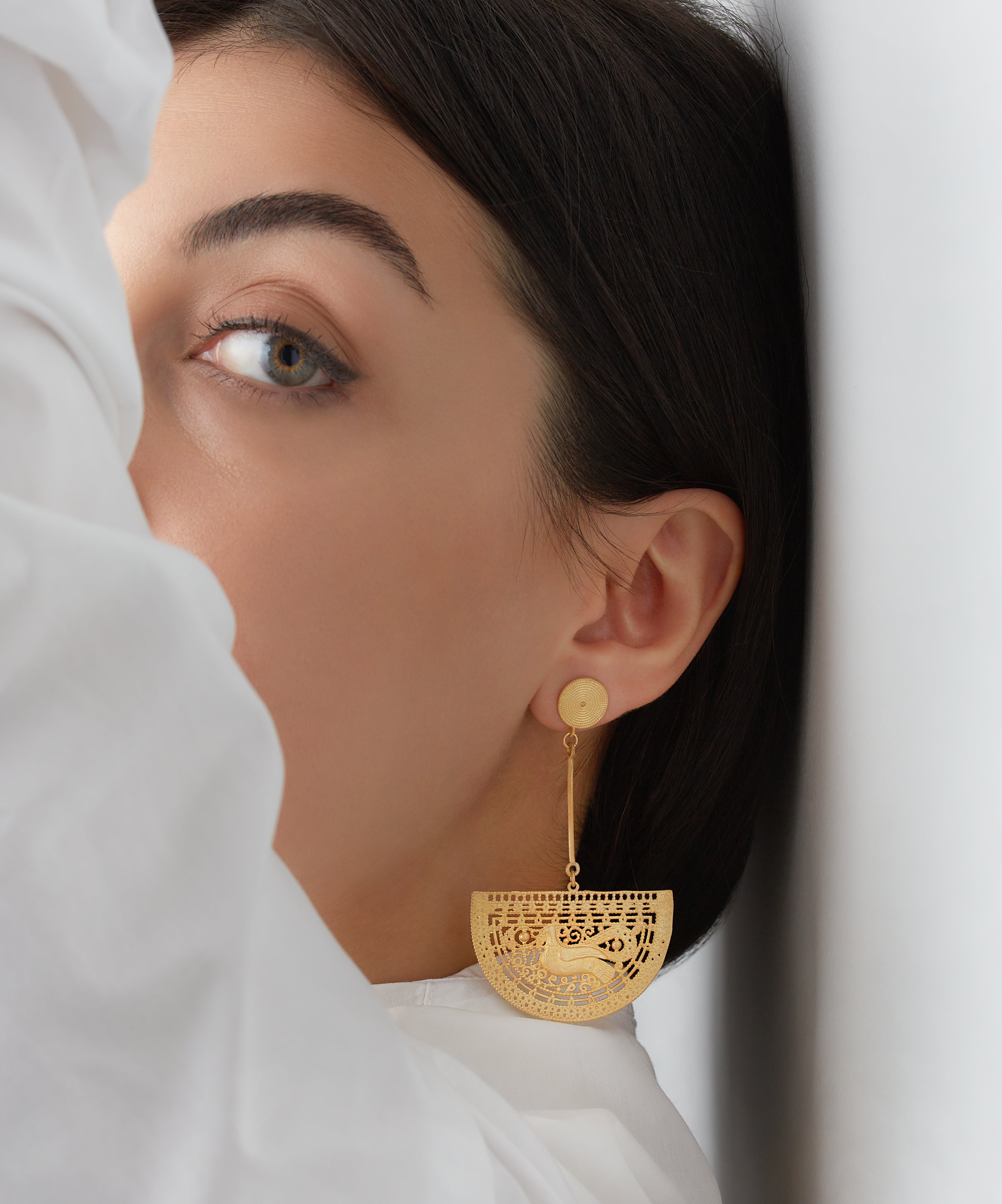 Buy Doves of Geghard Earrings by Arubani