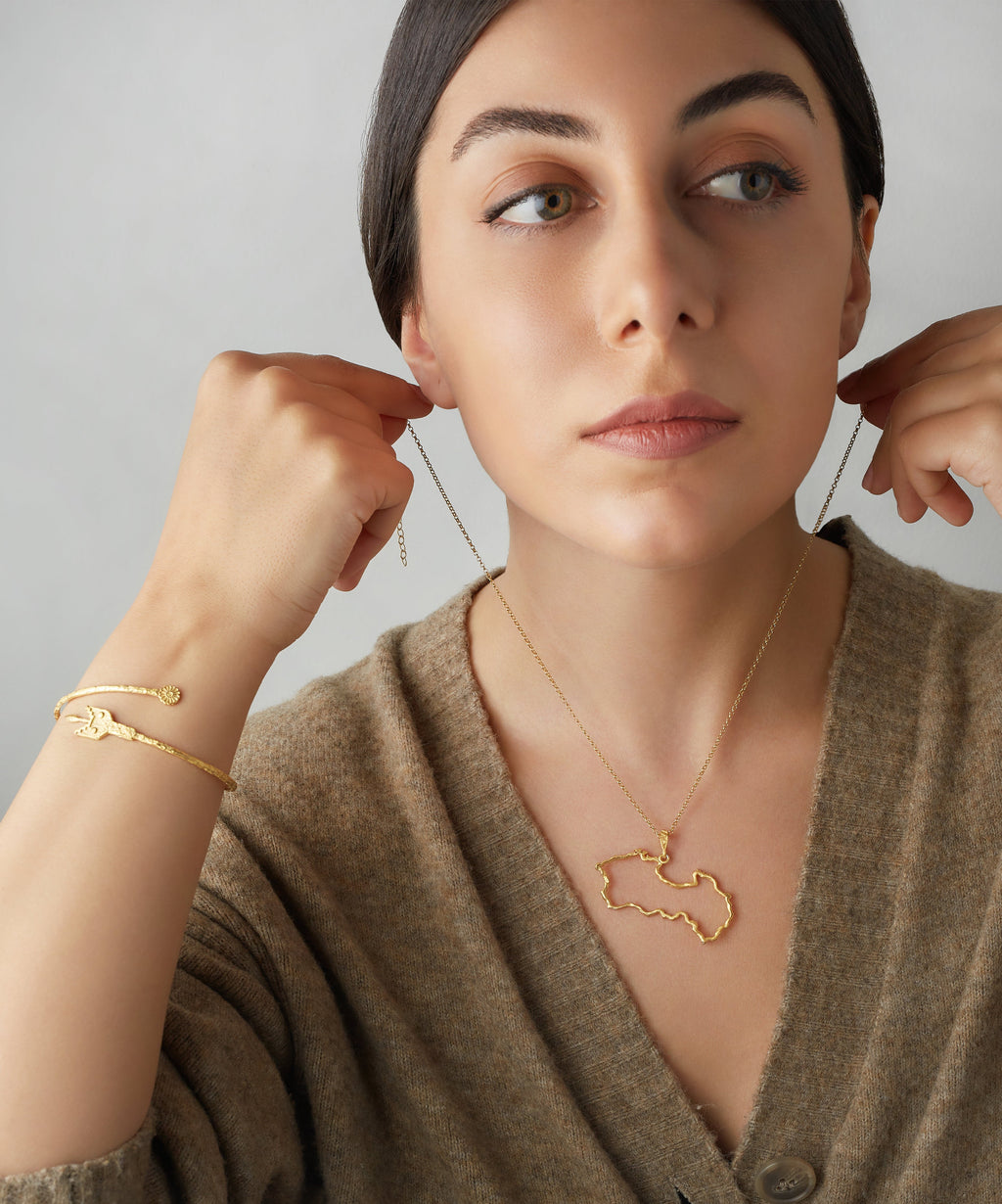 Buy Map of Armenia Necklace by Arubani