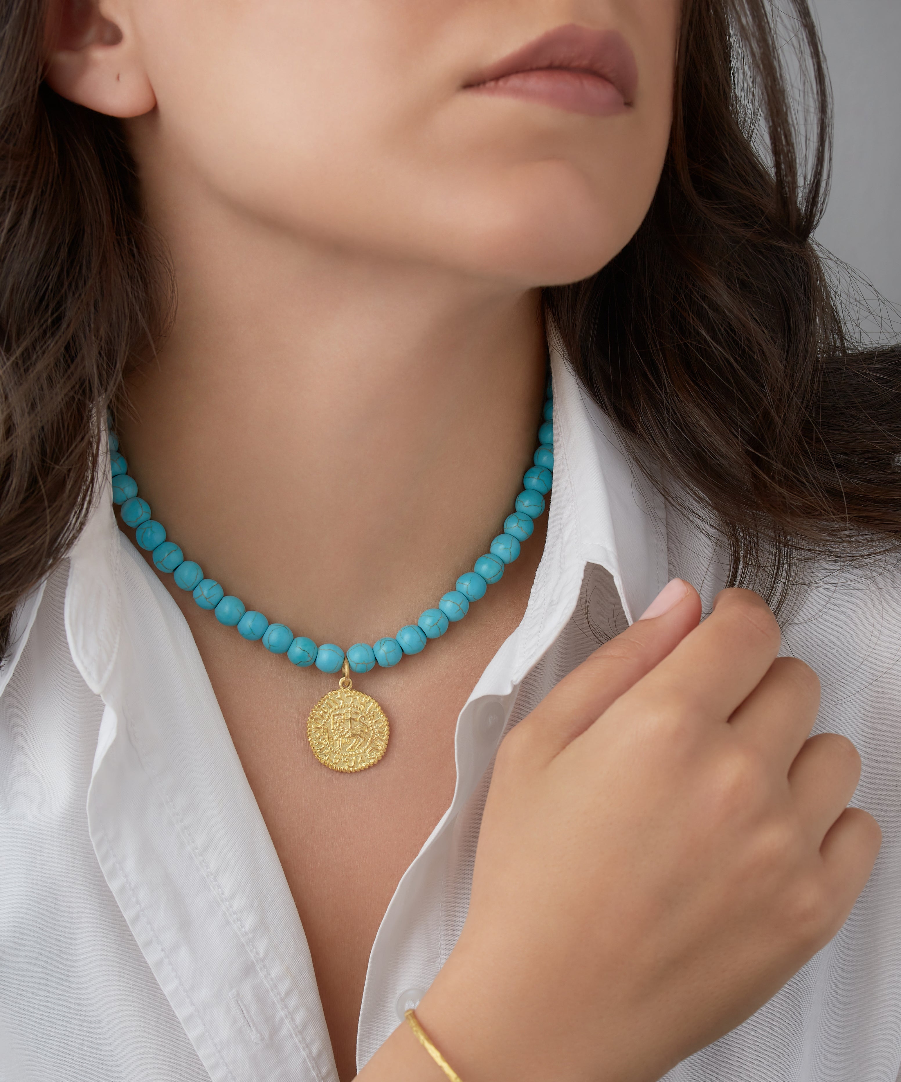 Buy Levon II Coin Necklace by Arubani