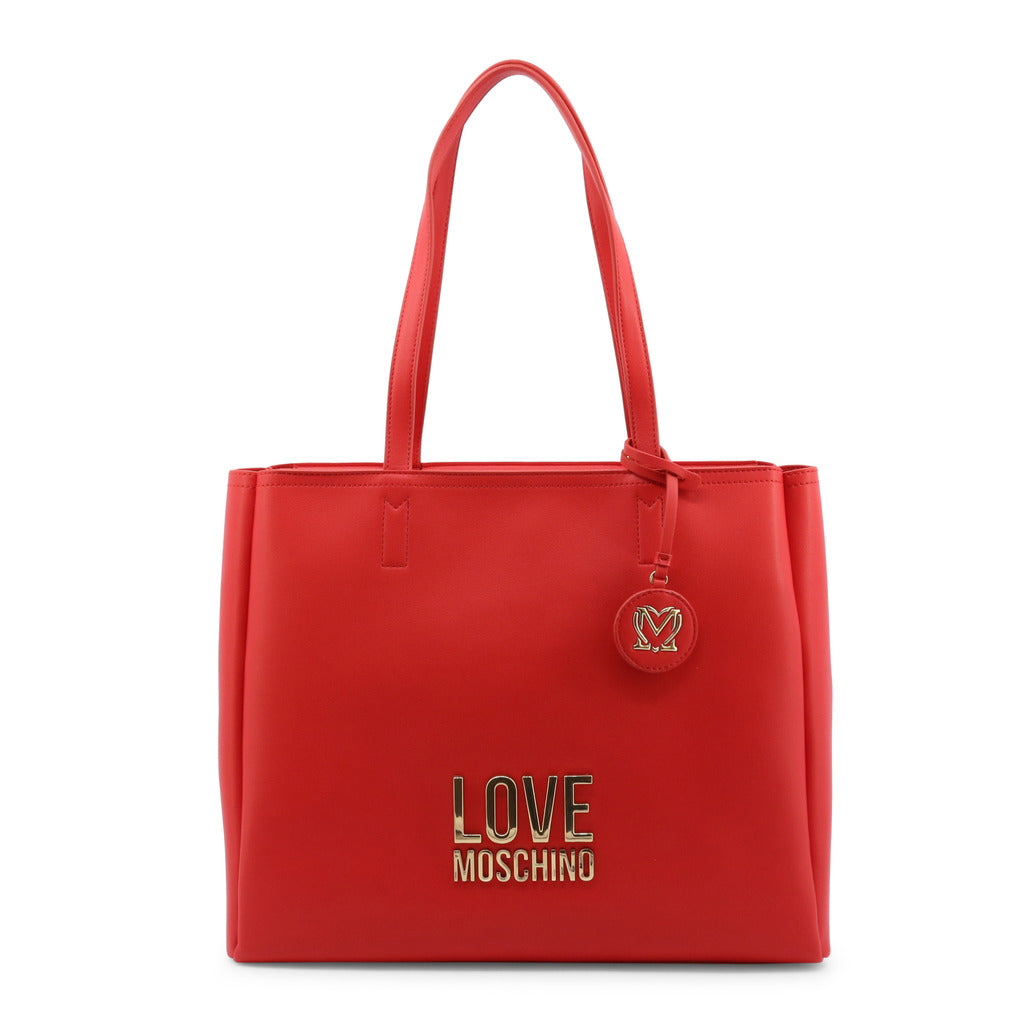 Buy Love Moschino Metal Logo Zipped Shopping Bag by Love Moschino
