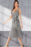 Buy Striped Surplice Tied Sleeveless Dress by JR