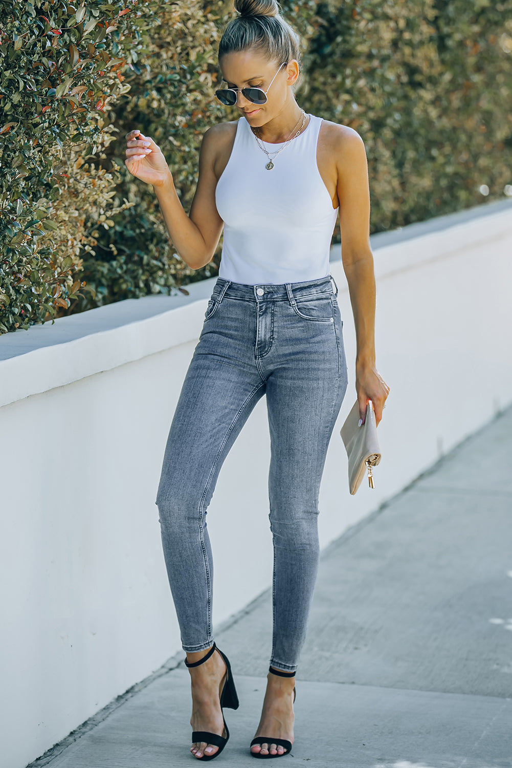 Buy Ankle-Length Skinny Jeans with Pockets by Faz