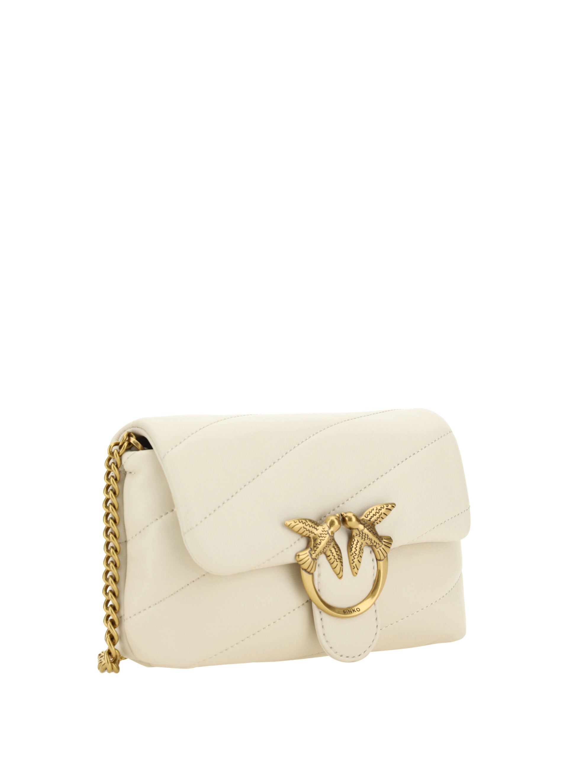 Elegant White Quilted Leather Shoulder Bag