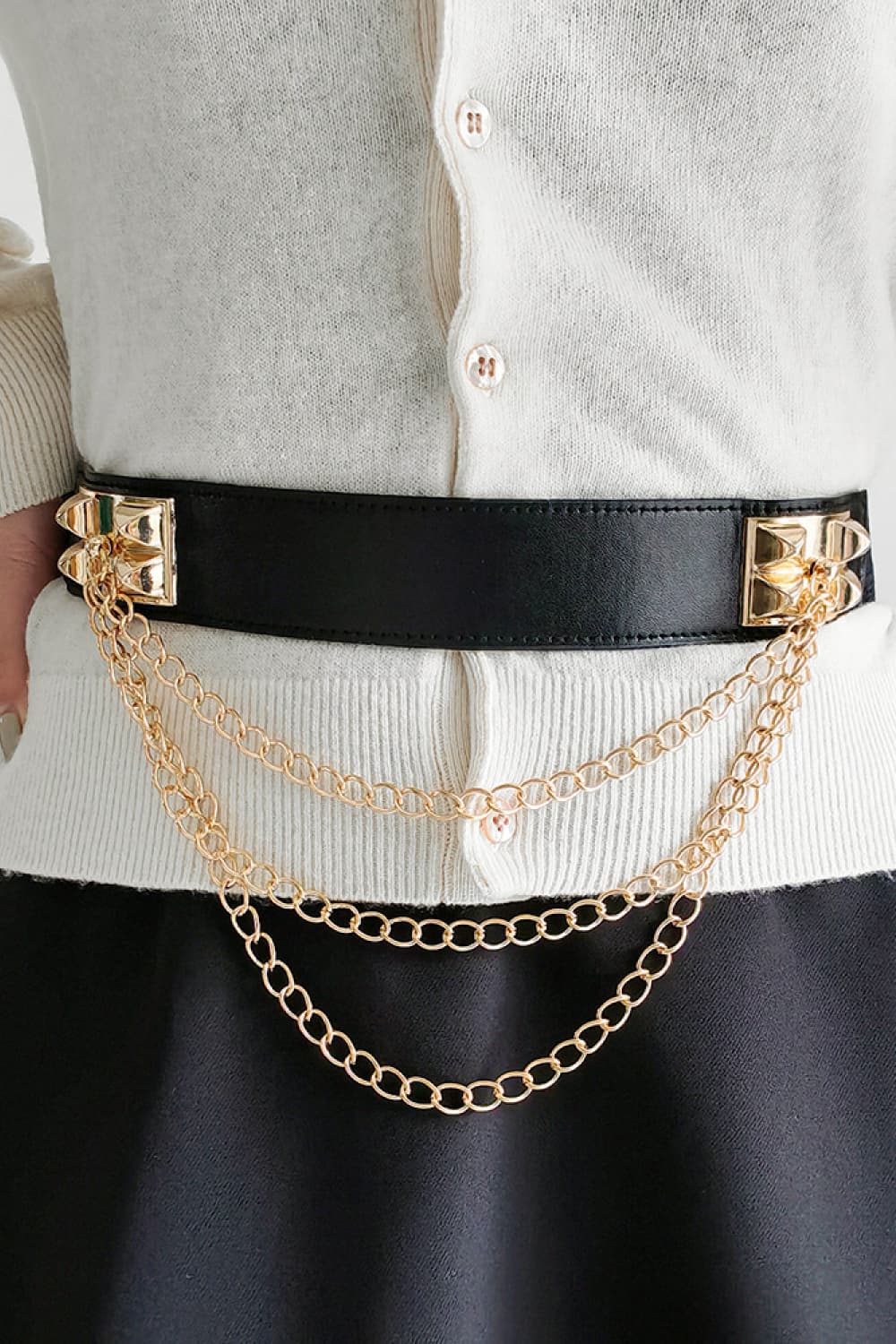 Buy Elastic Belt with Chain by Faz