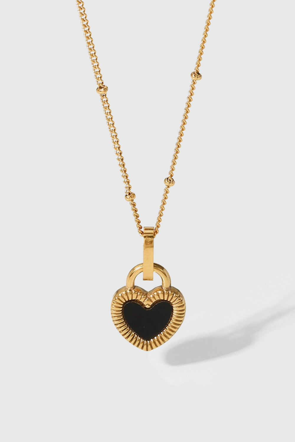 Buy Contrast Heart Pendant Necklace by Faz
