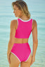 Buy Contrast Trim Two-Piece Swimsuit by Faz