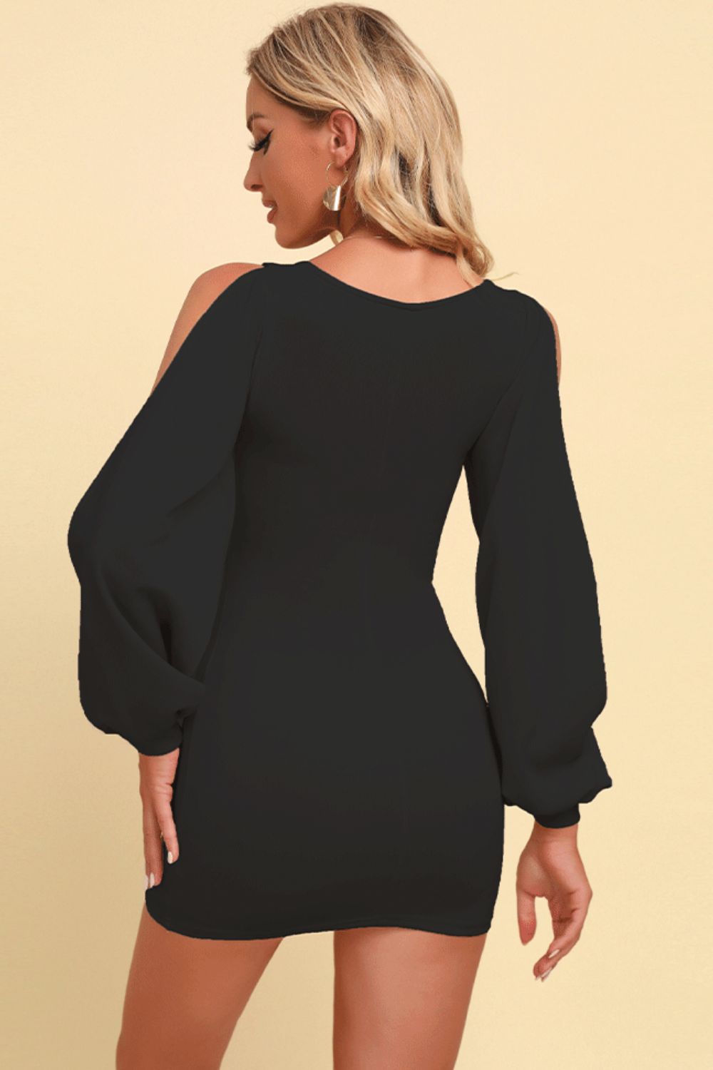Buy Square Neck Split Sleeve Mini Dress by JR