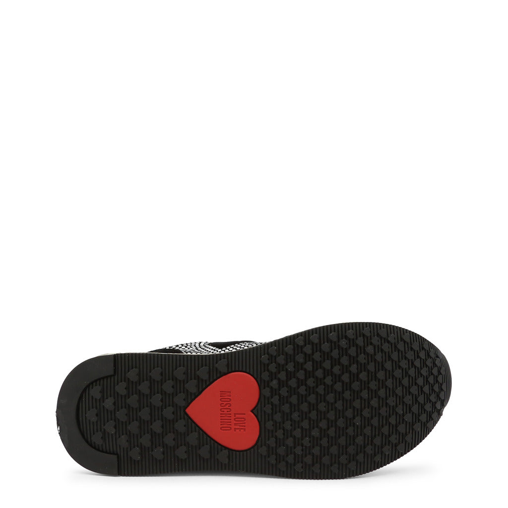 Buy Love Moschino Double Heart Logo Sneakers by Love Moschino