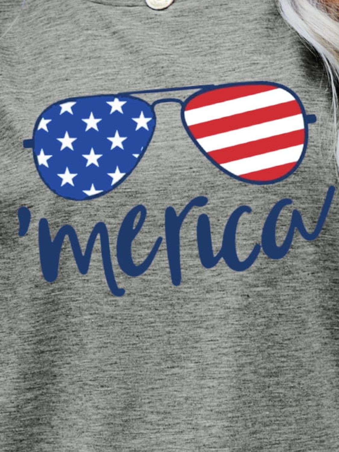 Buy US Flag Glasses Graphic Tee by Faz