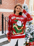 Buy Santa Round Neck Long Sleeve Sweater by Faz