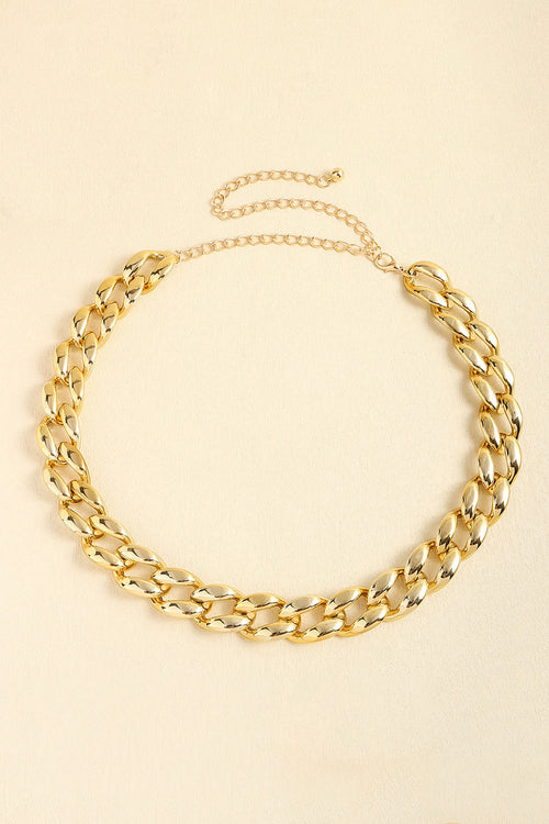 Buy 1" Width Acrylic Curb Chain Belt by Faz