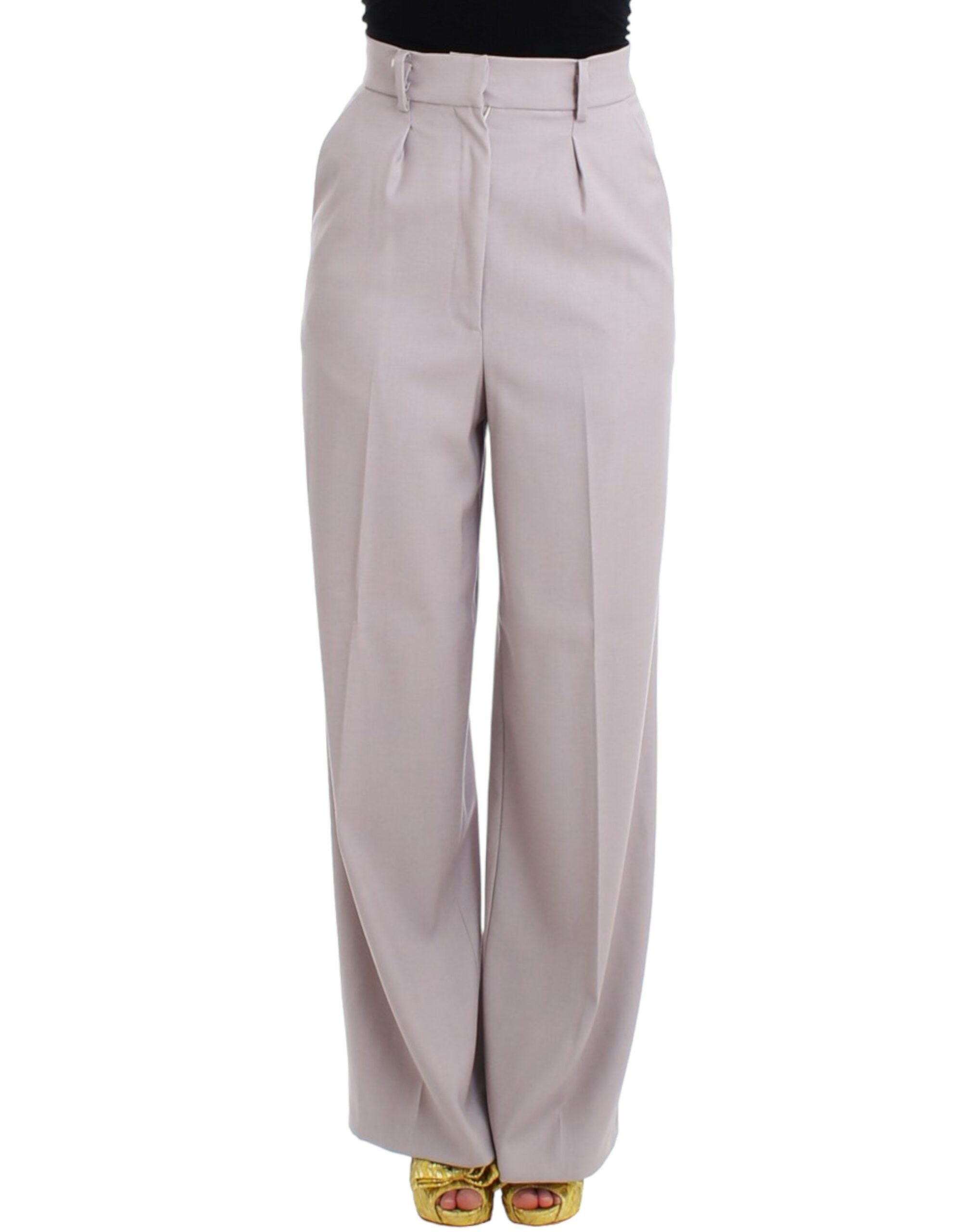 Sophisticated High Waisted Gray Pants