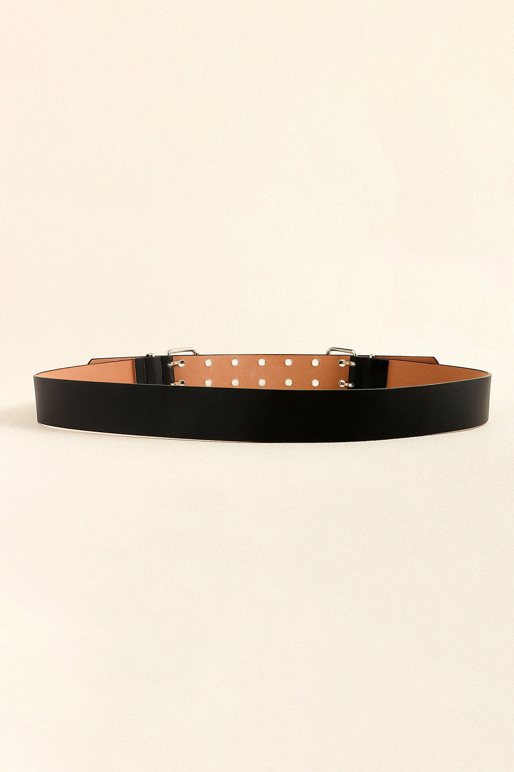 Buy PU Leather Two Row Eyelet Belt by Faz