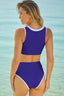 Buy Contrast Trim Two-Piece Swimsuit by Faz