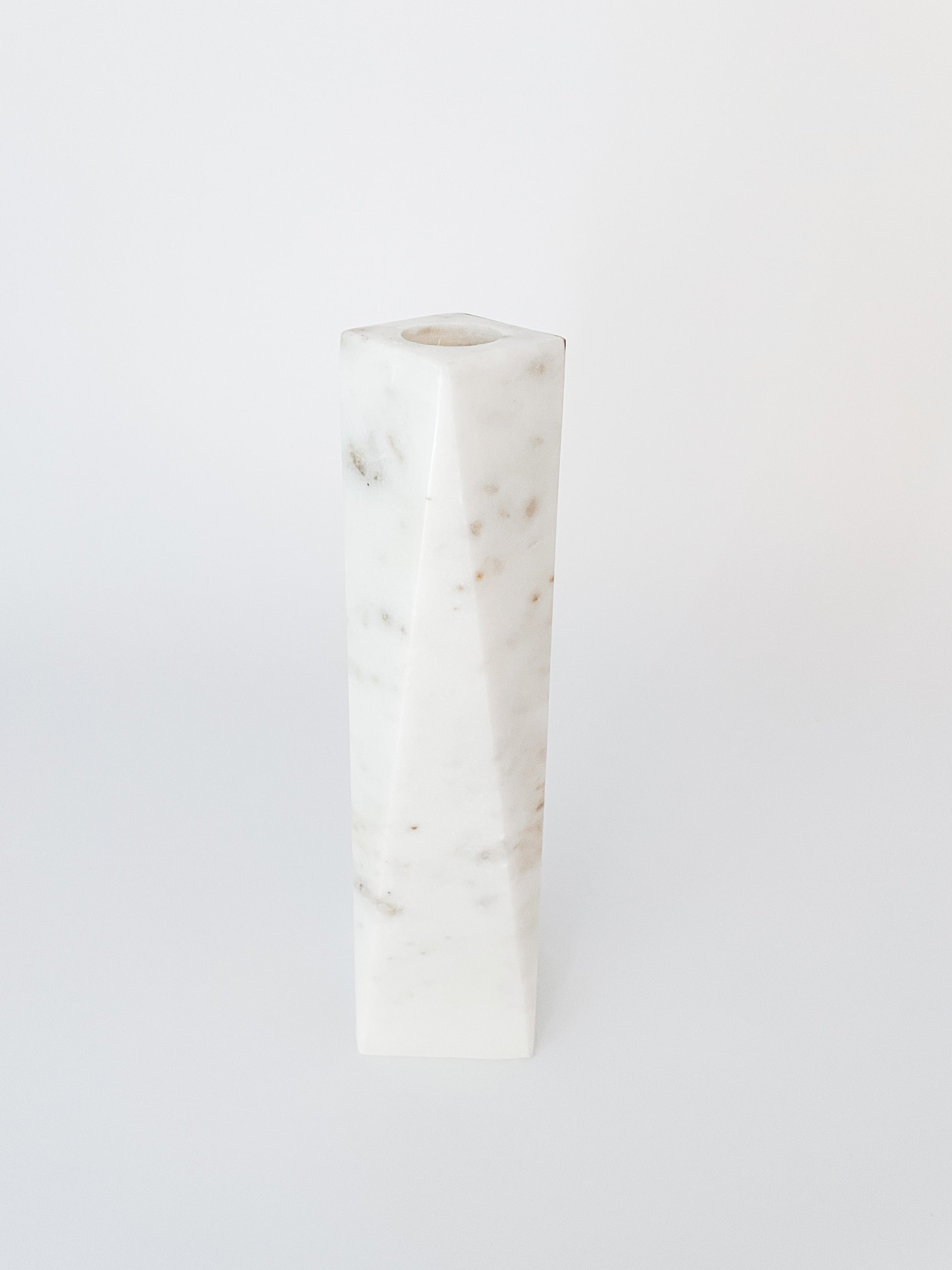 Buy White Marble Rainbow Mother of Pearl Candle Holder by Anaya by Anaya