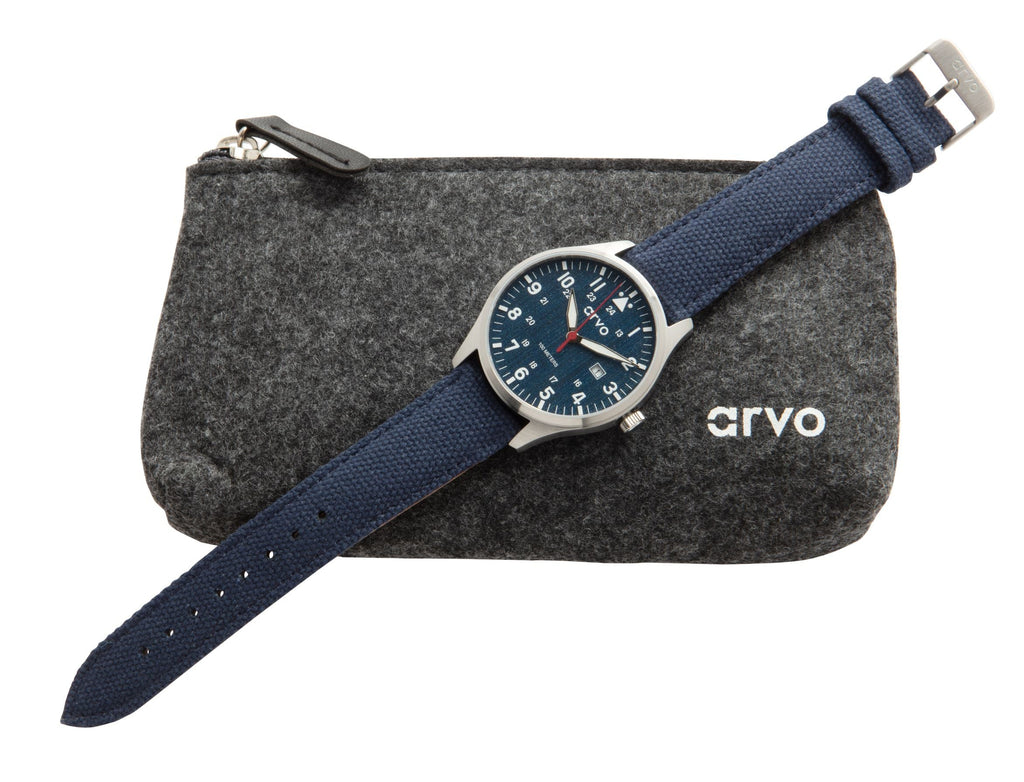 Buy Arvo Rove Field Watch - Jeans Blue by Arvo