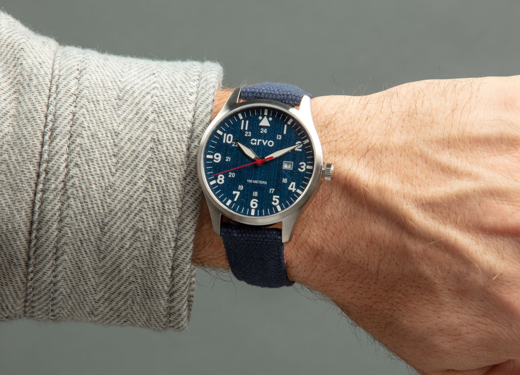 Buy Arvo Rove Field Watch - Jeans Blue by Arvo