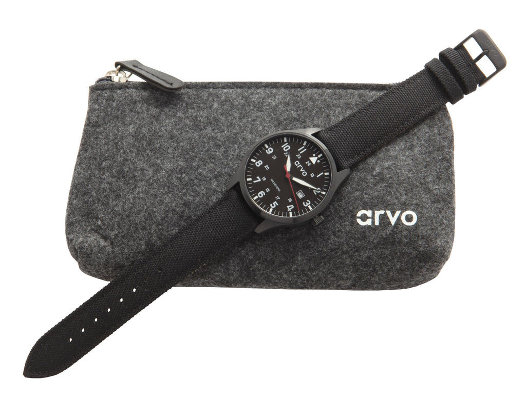 Buy Arvo Rove Field Watch - Sky Black by Arvo