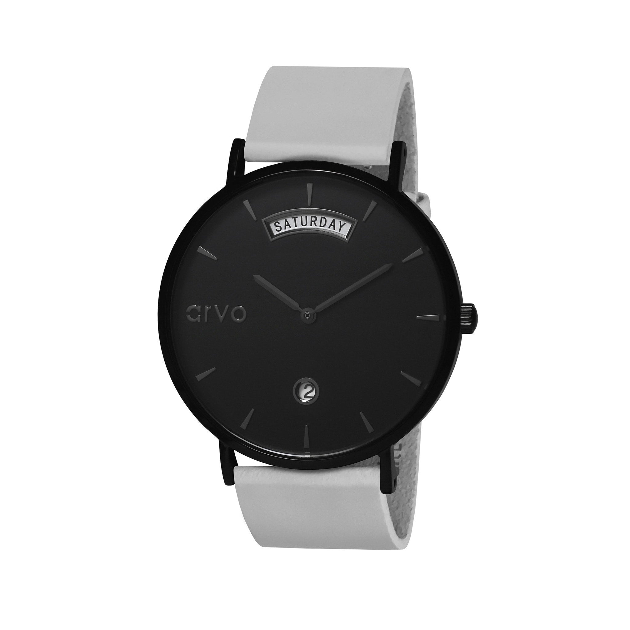 Arvo Black Awristacrat Watch - Gray Leather