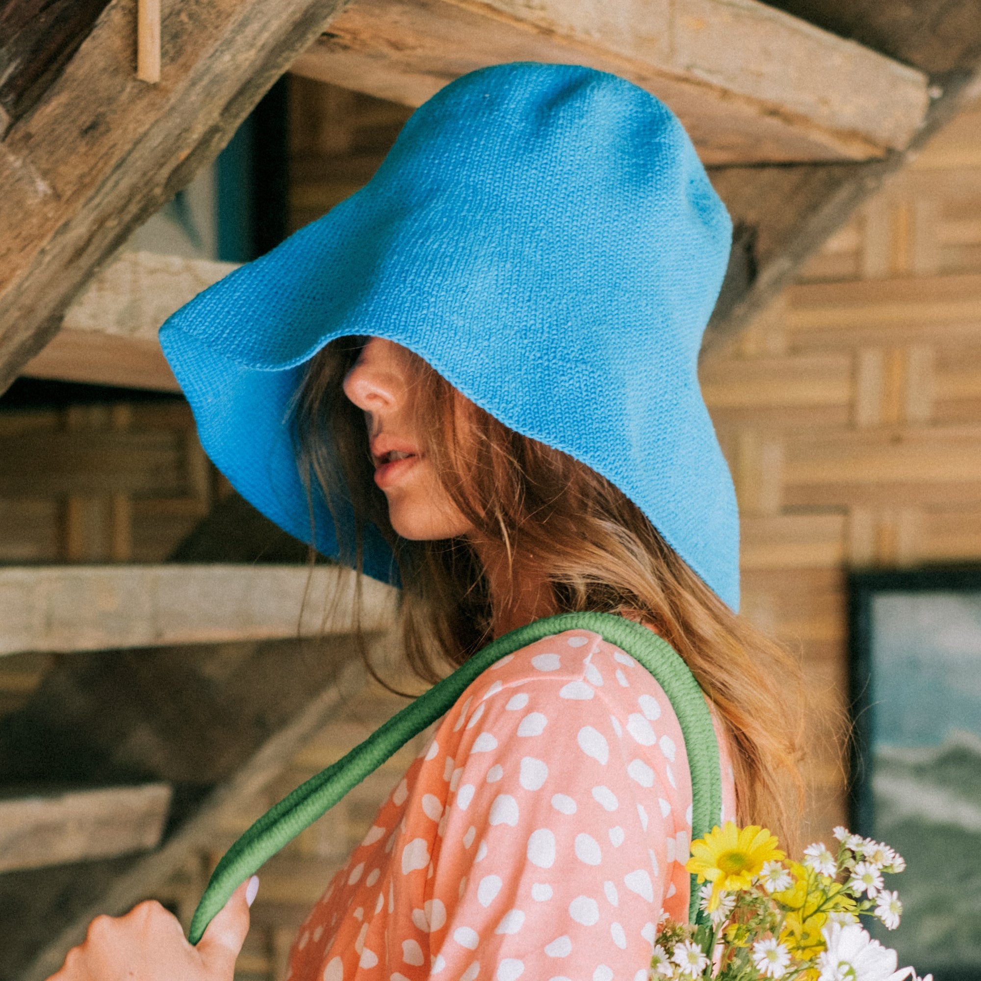 Buy BLOOM Crochet Hat, in Mosaic Blue by BrunnaCo
