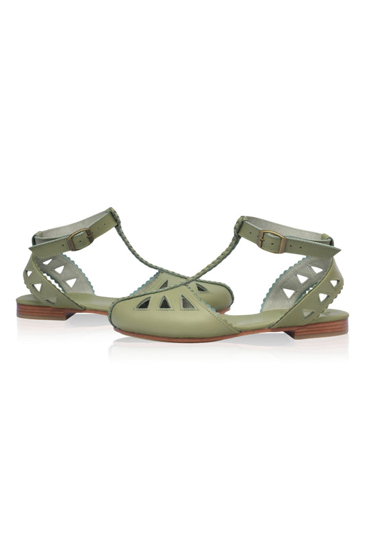 Buy Bounty T-strap Leather Sandals by ELF