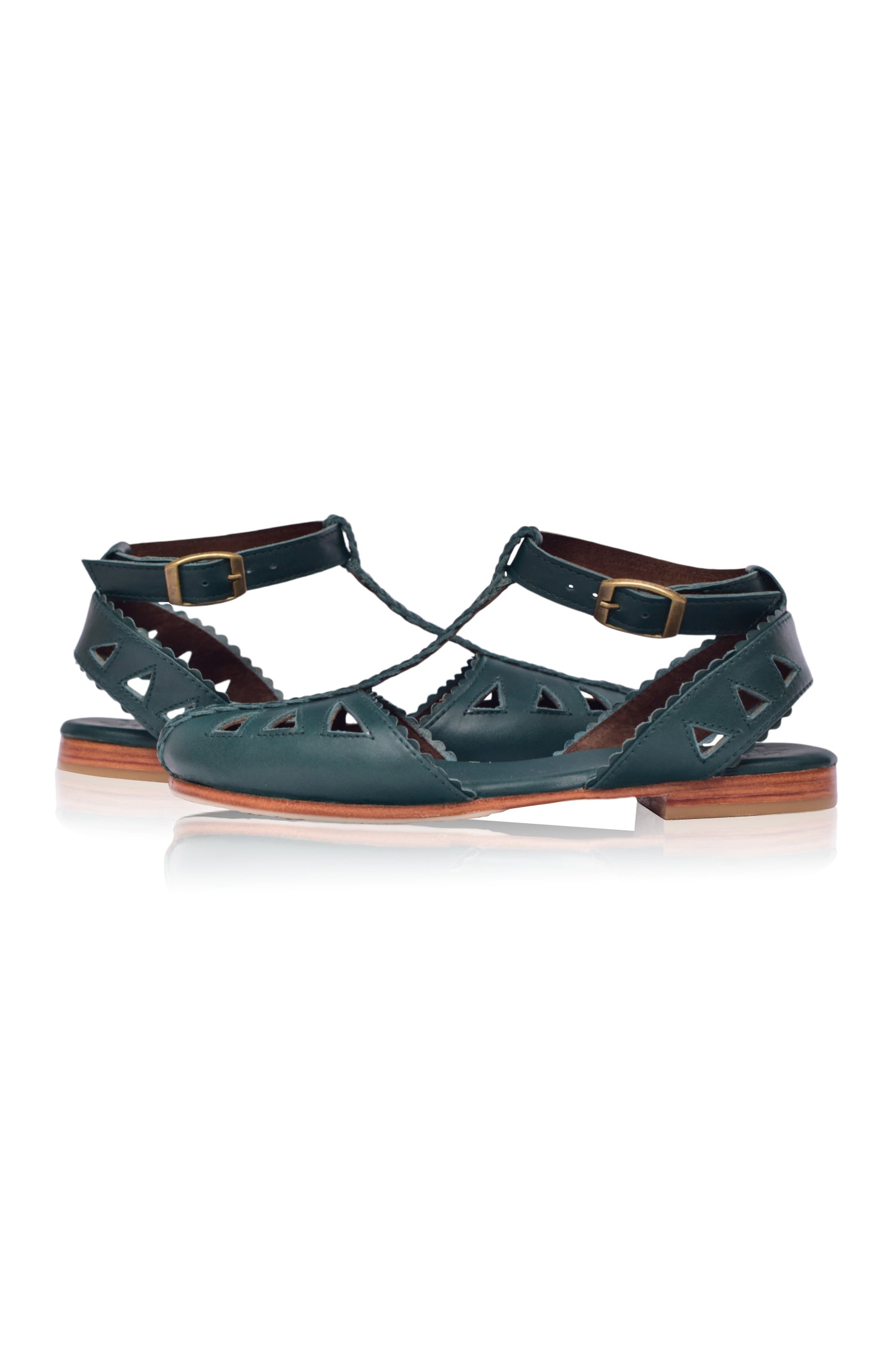 Buy Bounty T-strap Leather Sandals by ELF