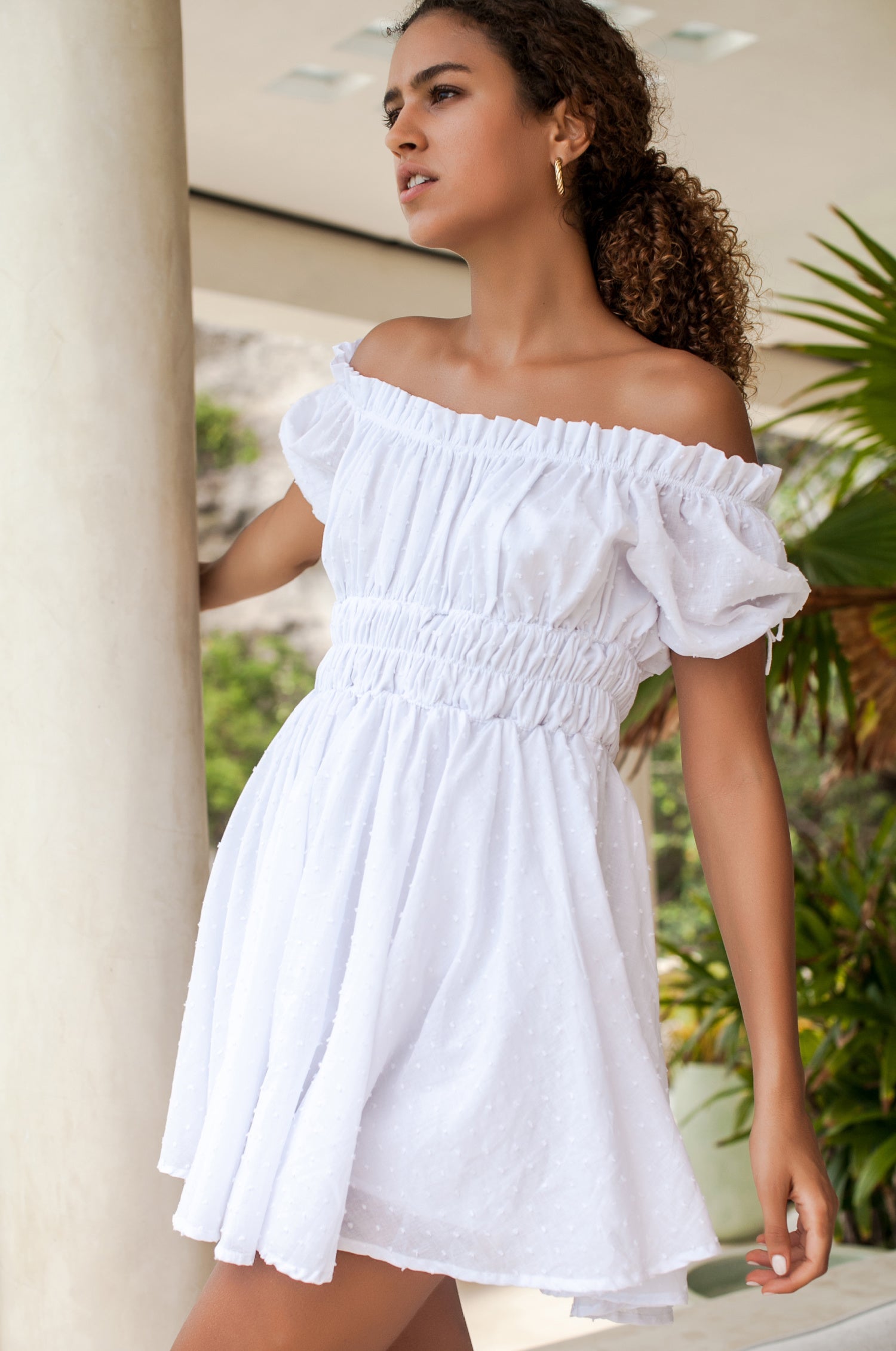 Buy Butterfly Bliss Off Shoulder Mini Dress by ELF