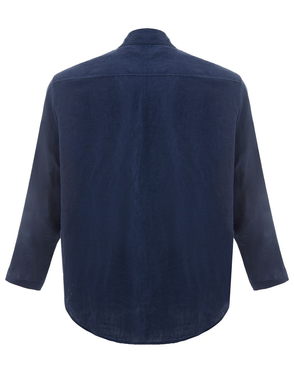 Relaxed Fit Jacket Shirt in Blue Linen