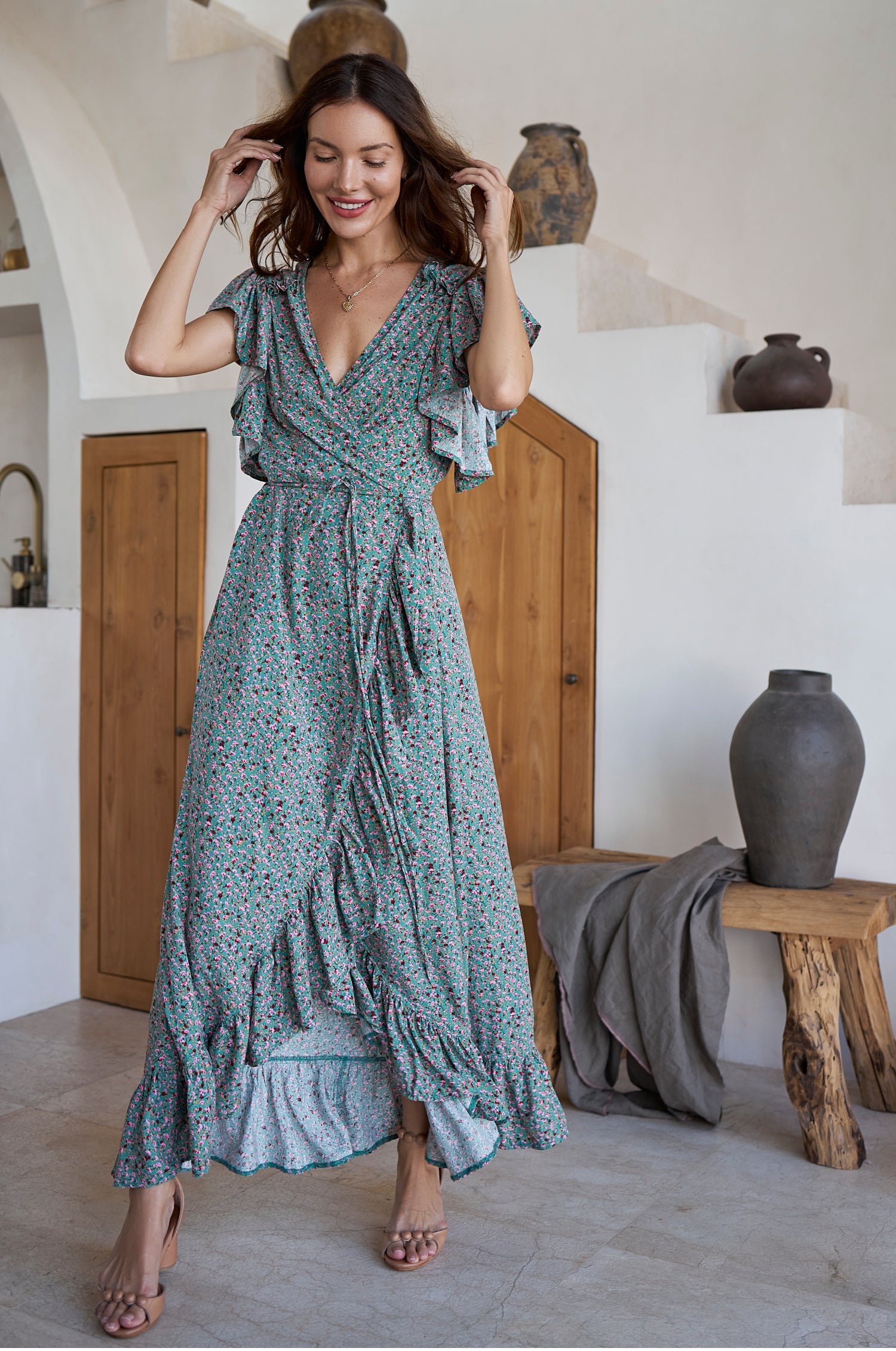 Buy Carmen Wrap Maxi Dress by ELF