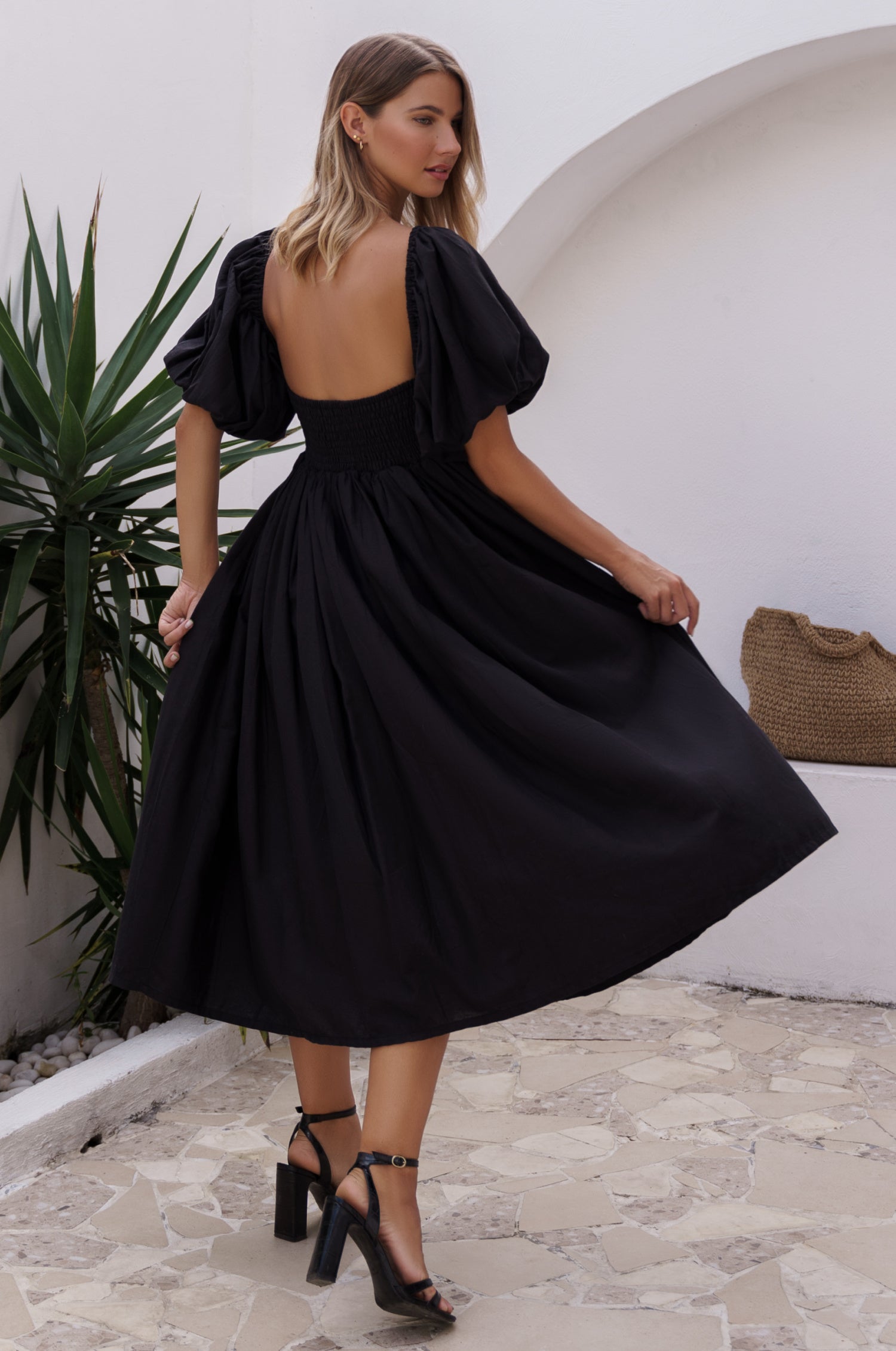 Buy Cherie Puff Sleeve Midi by ELF