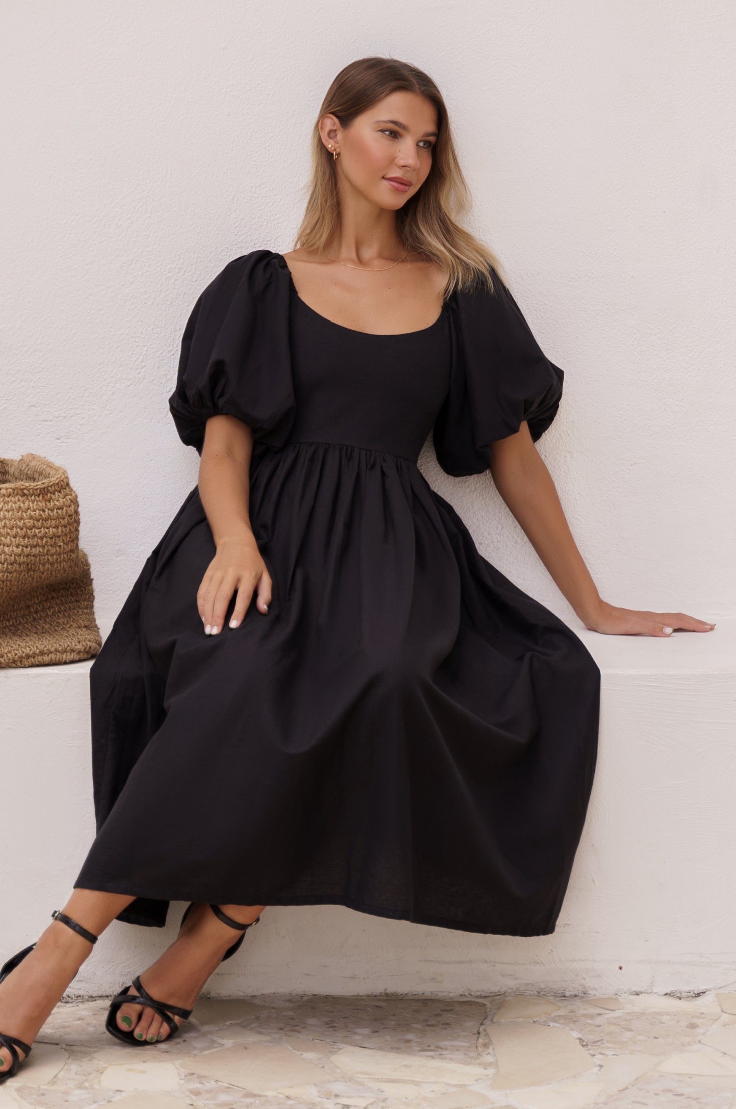 Buy Cherie Puff Sleeve Midi by ELF