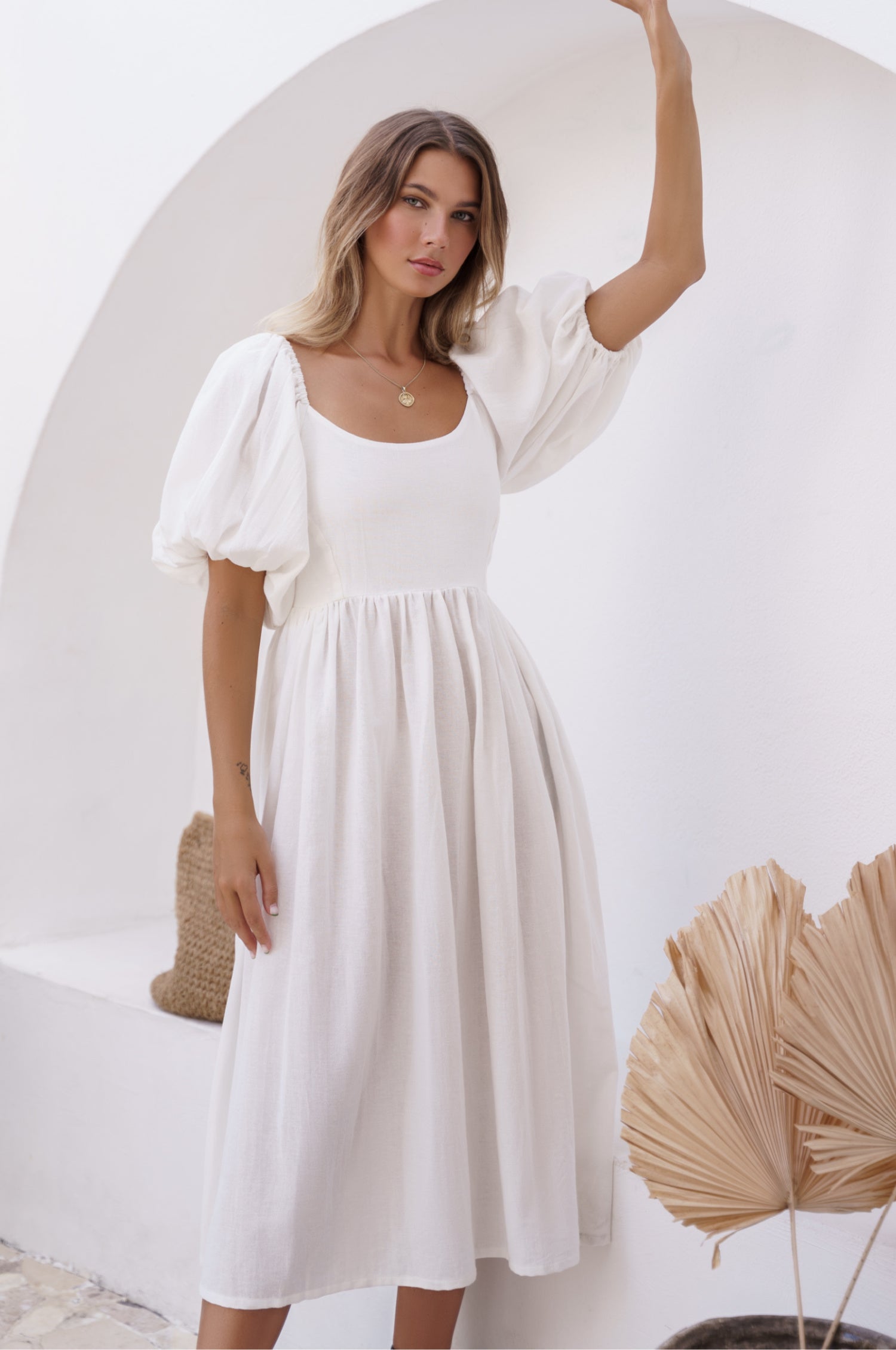 Buy Cherie Puff Sleeve Midi by ELF