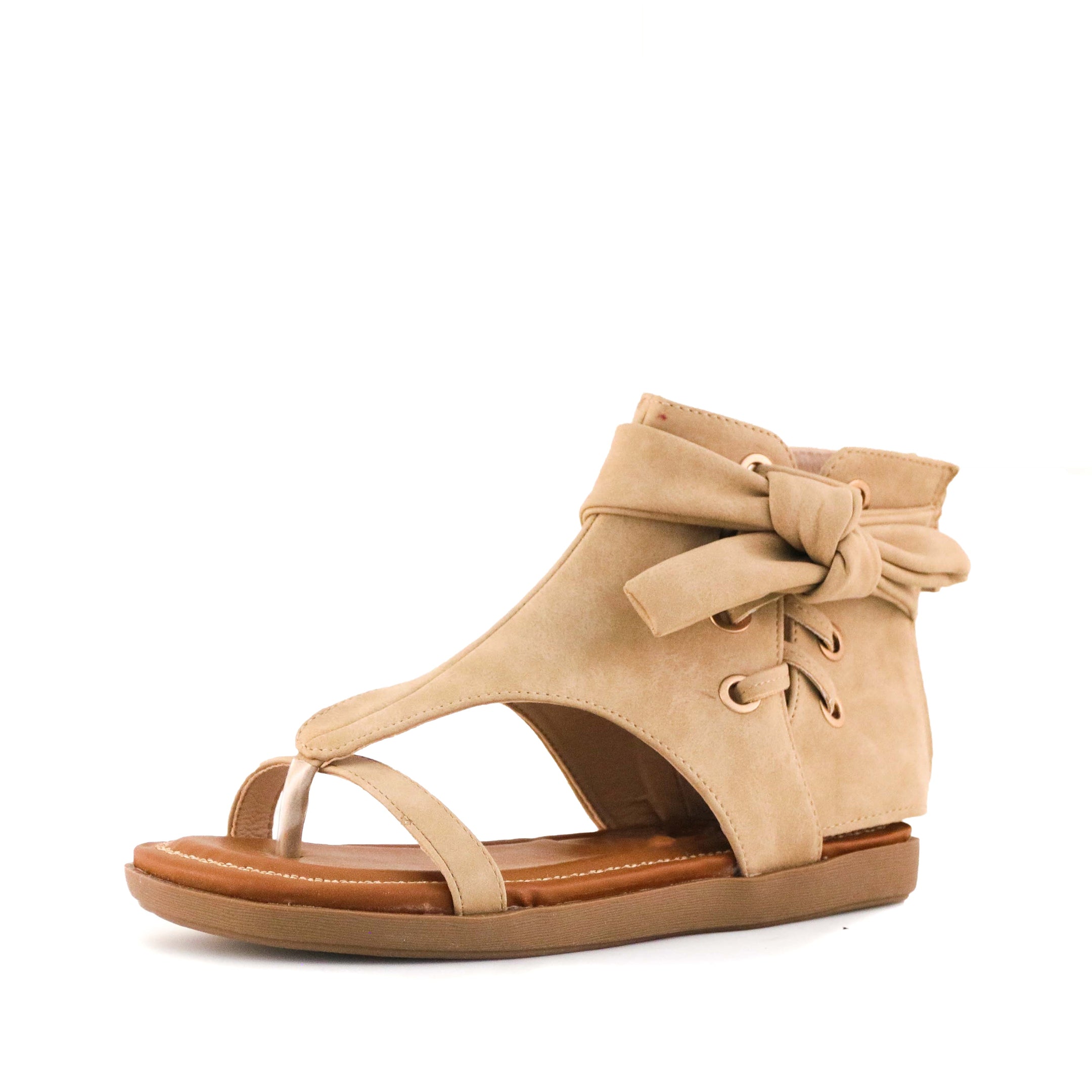 Buy Women's Chi Lace Detail Gladiator Sandal Natural by Nest Shoes