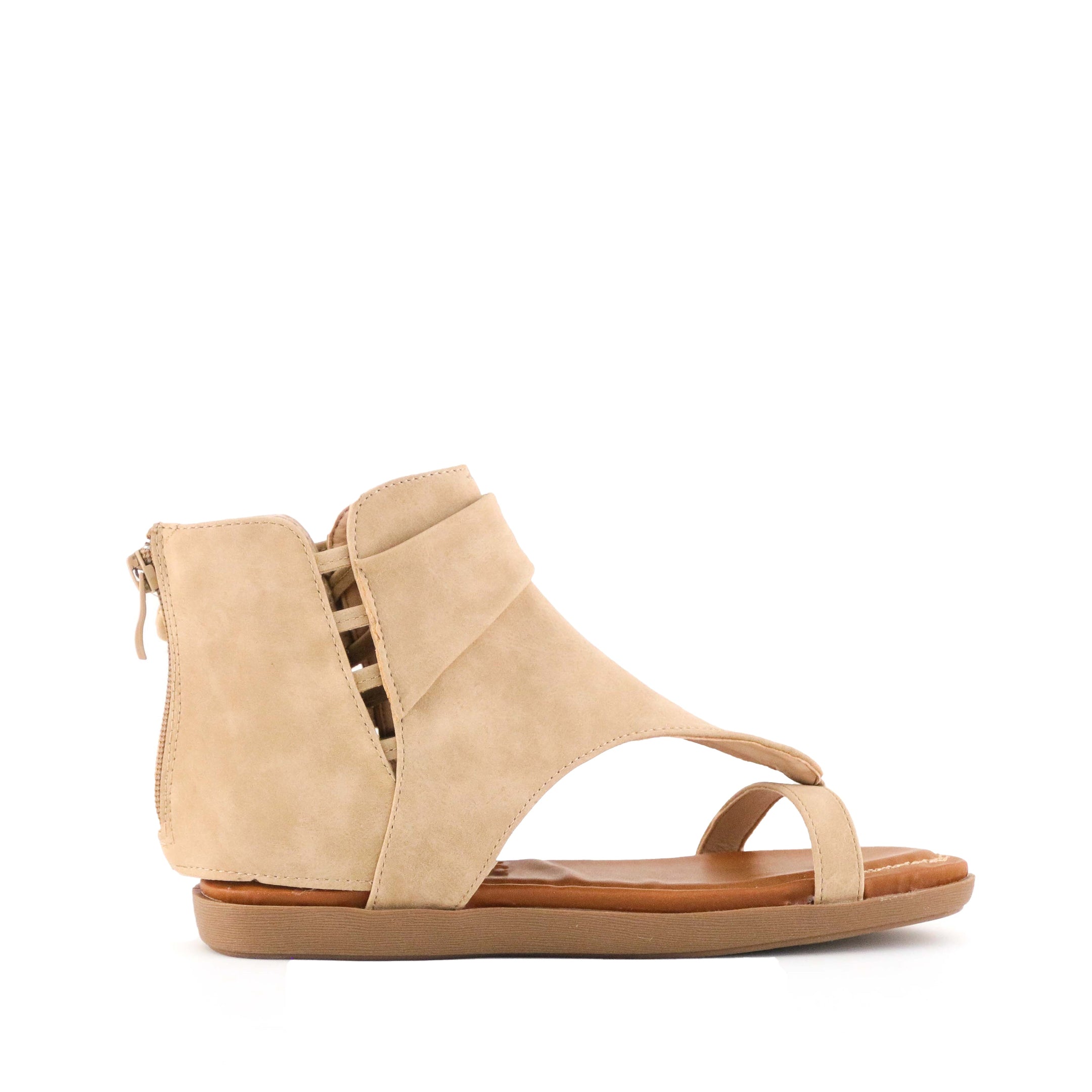 Buy Women's Chi Lace Detail Gladiator Sandal Natural by Nest Shoes