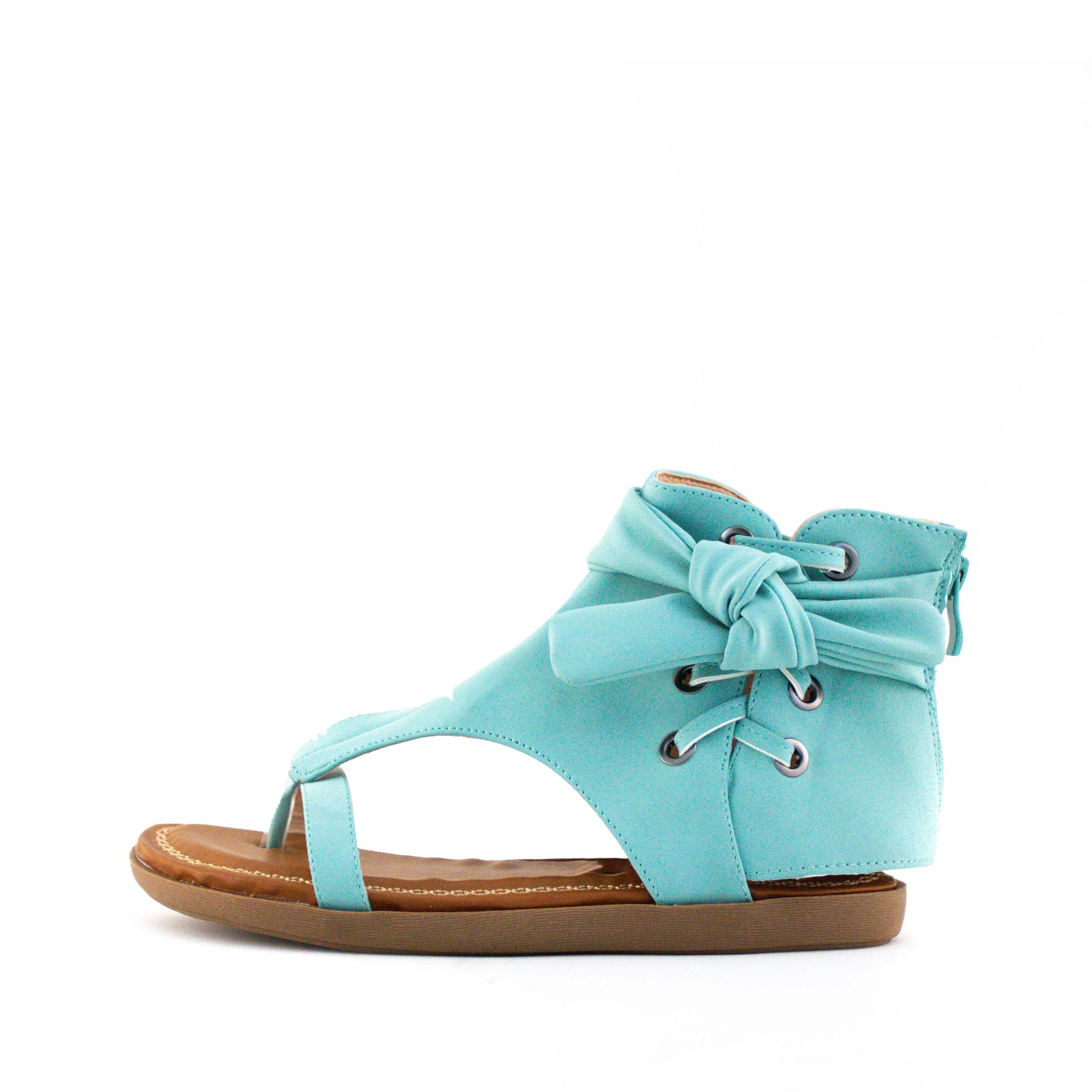 Buy Women's Chi Lace Detail Gladiator Sandal Turquoise by Nest Shoes