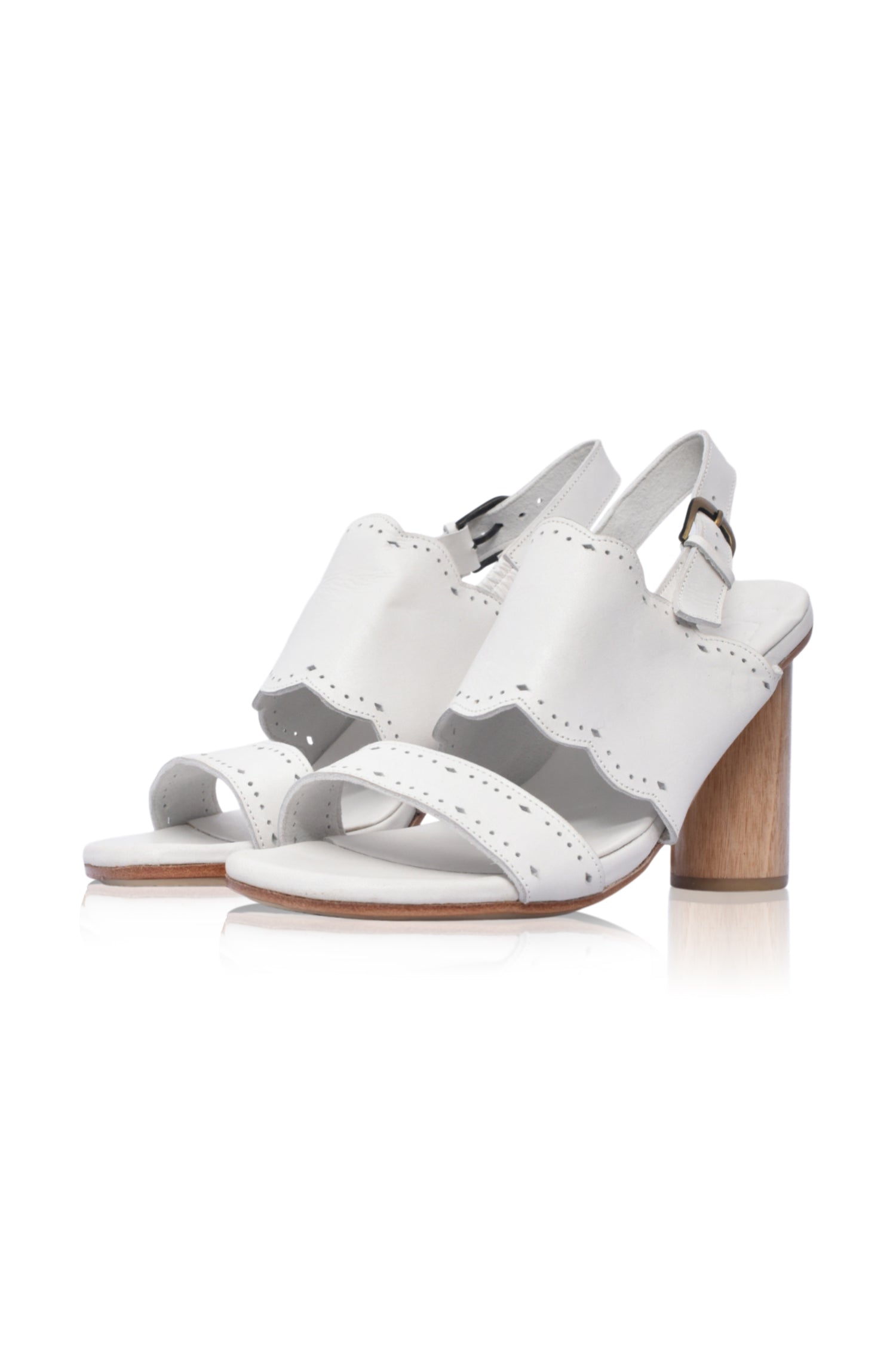 Buy Crystal Glow Leather Heels by ELF