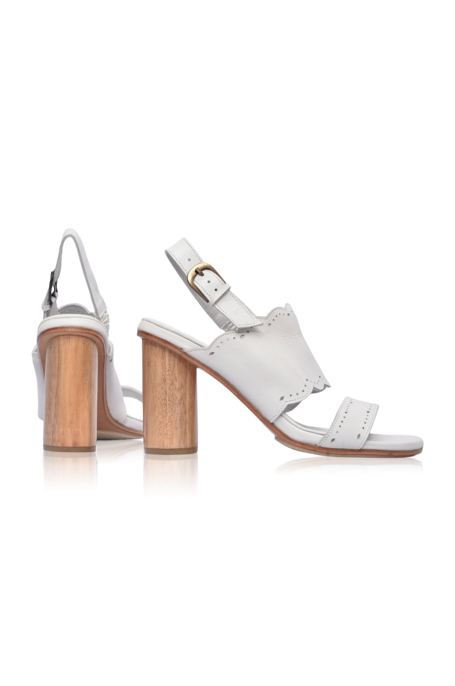 Buy Crystal Glow Leather Heels by ELF