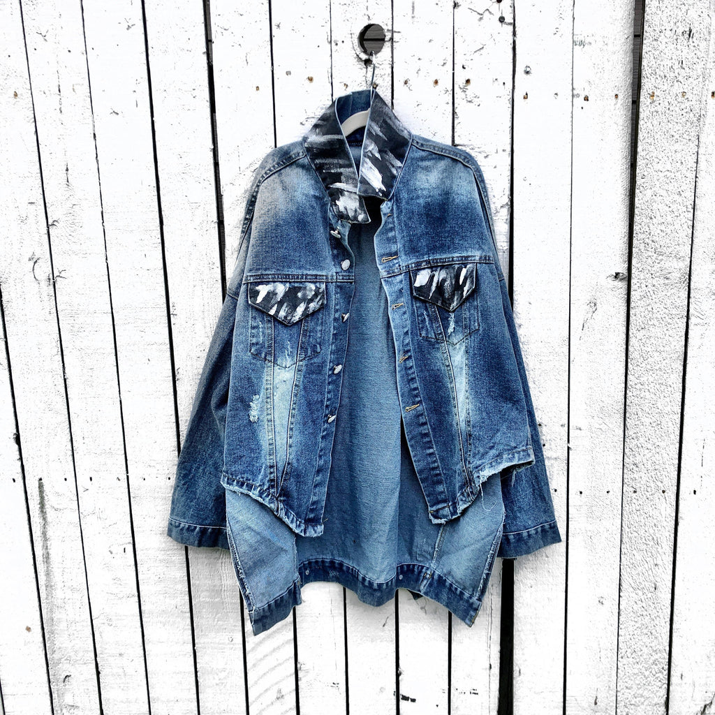 Buy DROPOUT' DENIM JACKET by Wren + Glory