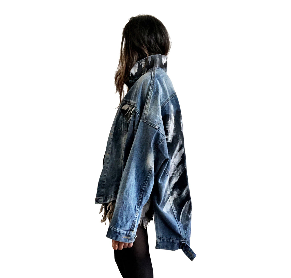 Buy DROPOUT' DENIM JACKET by Wren + Glory