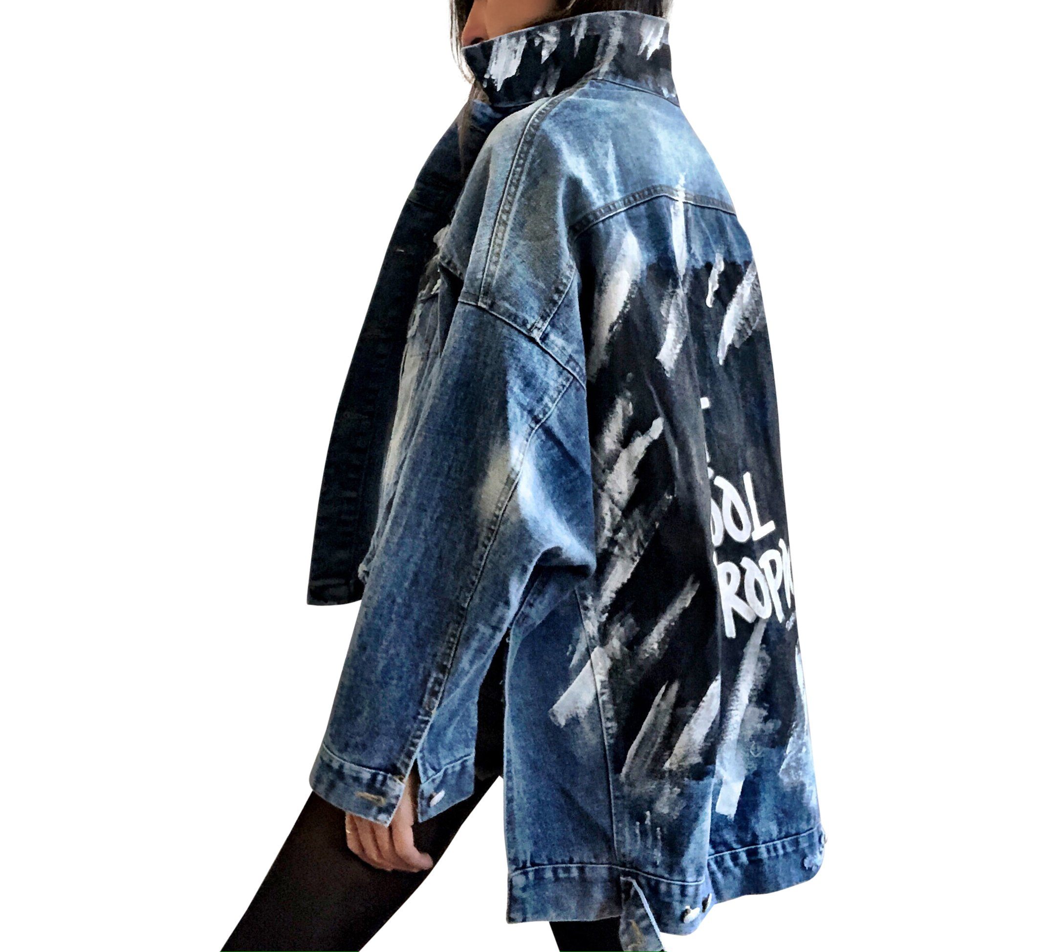 Buy DROPOUT' DENIM JACKET by Wren + Glory