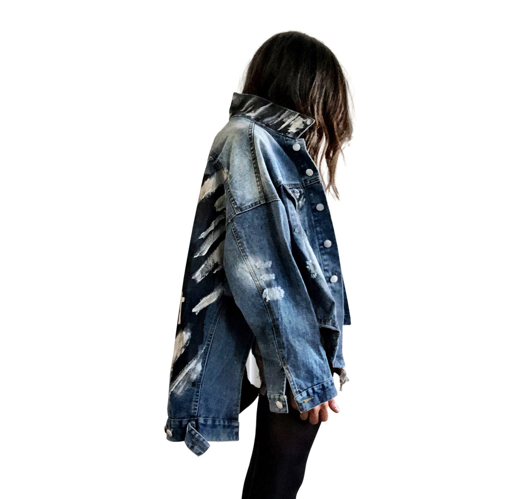 Buy DROPOUT' DENIM JACKET by Wren + Glory
