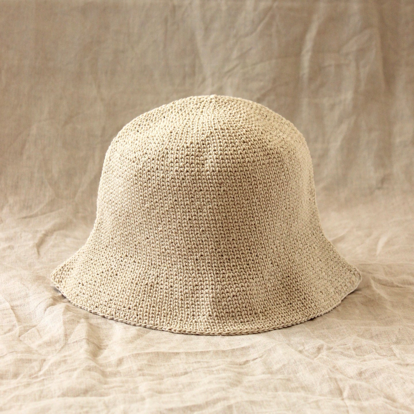 Buy FLORETTE Crochet Bucket Hat, in Nude White by BrunnaCo