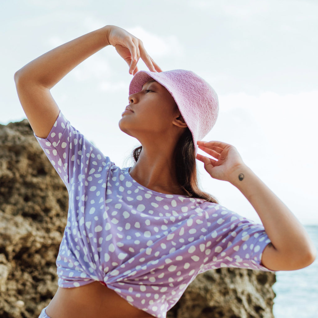 Buy FLORETTE Crochet Bucket Hat, in Lilac Purple by BrunnaCo