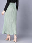 Buy Myshka Chiffon Solid Green Women Skirt by Distacart