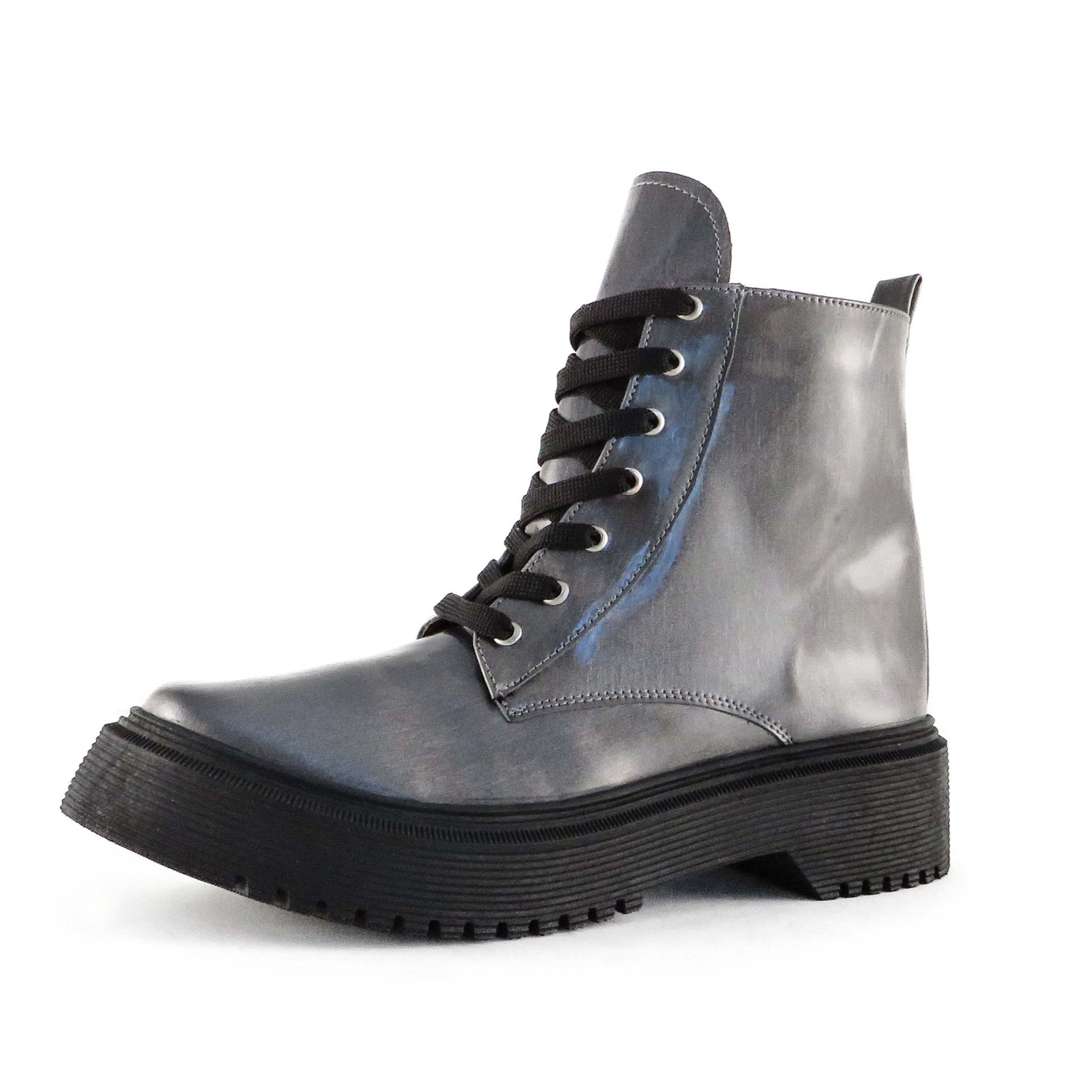 Buy Women's Lunar Combat Boots Monochromatic Silver by Nest Shoes