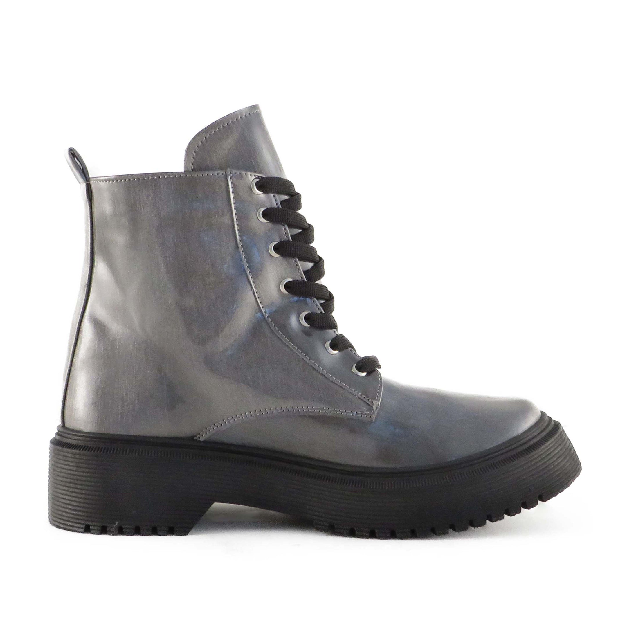 Buy Women's Lunar Combat Boots Monochromatic Silver by Nest Shoes