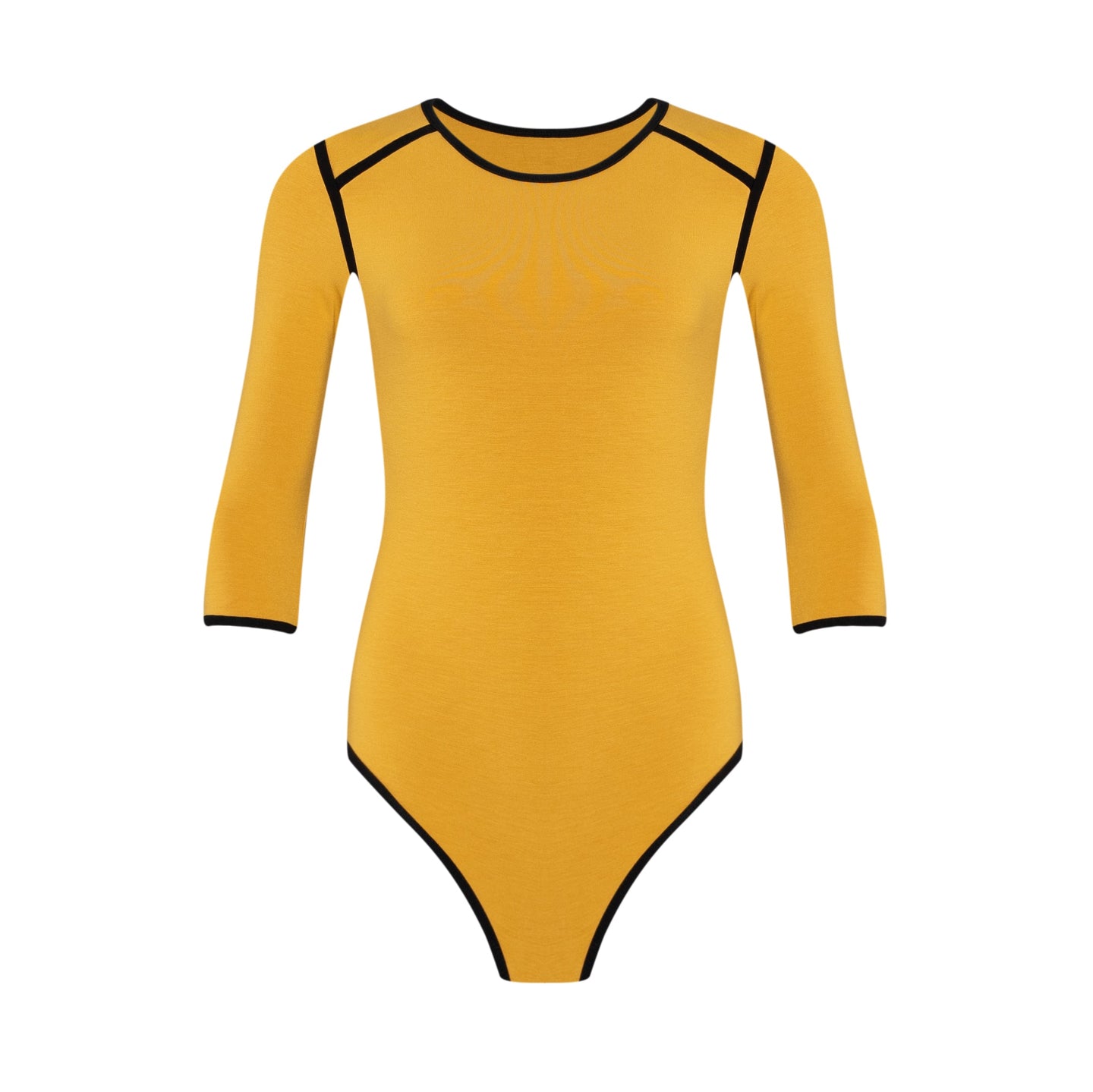 Buy Girl Two tone Eco bodysuit in Canary Yellow by BrunnaCo