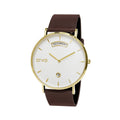 Buy Arvo Awristacrat Watch-Gold-Saddle Leather Band by Arvo