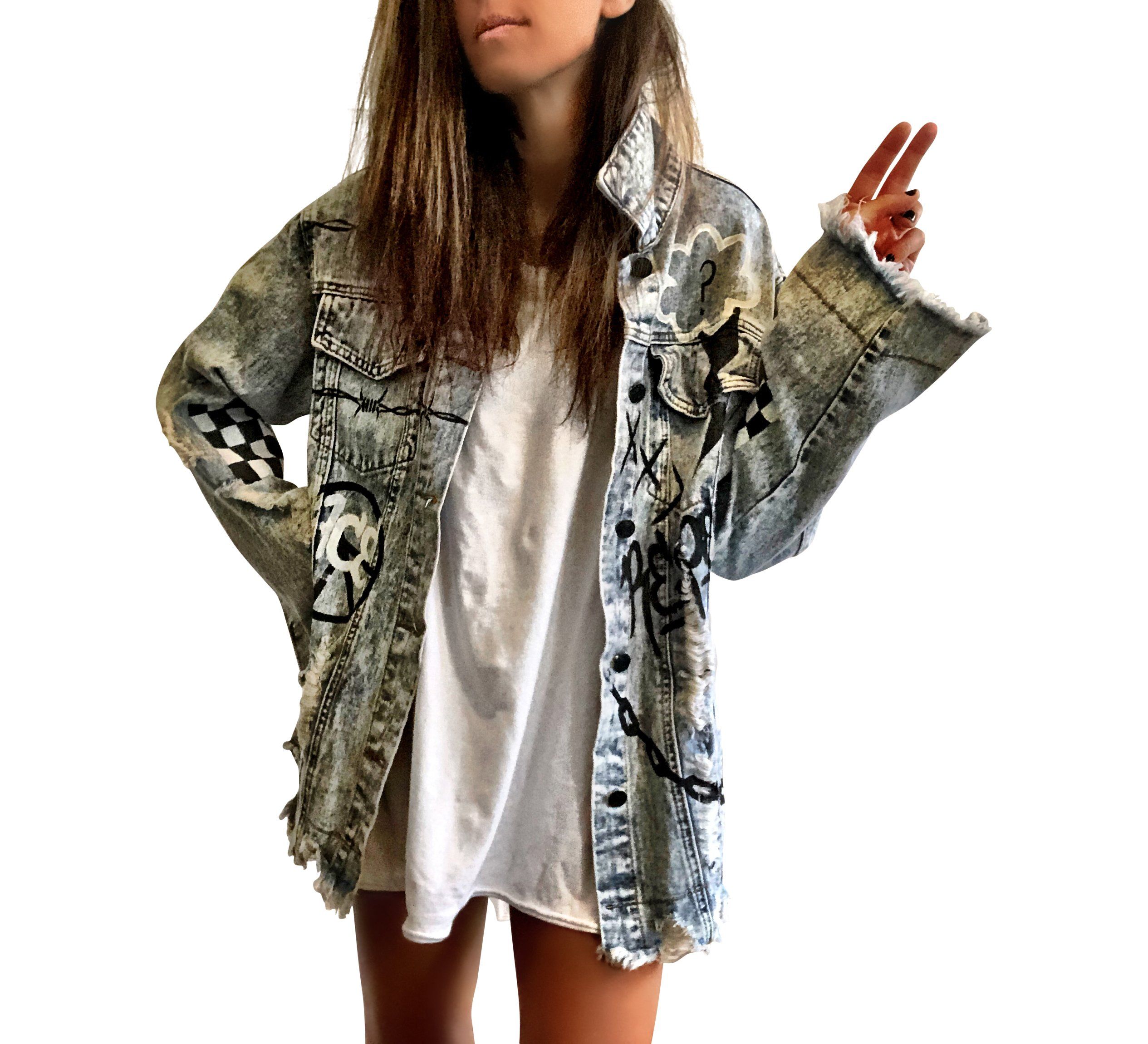 Buy GRAFFITI GIRL' DENIM JACKET by Wren + Glory