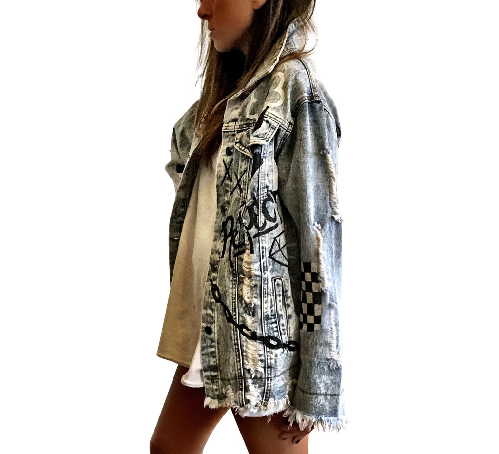 Buy GRAFFITI GIRL' DENIM JACKET by Wren + Glory